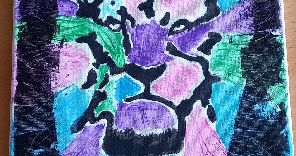 Löwe Acryl Leinwand